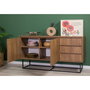 Hanah Home Laxus Takım 20 Juego de Muebles para Sala de Estar Nogal y Negro